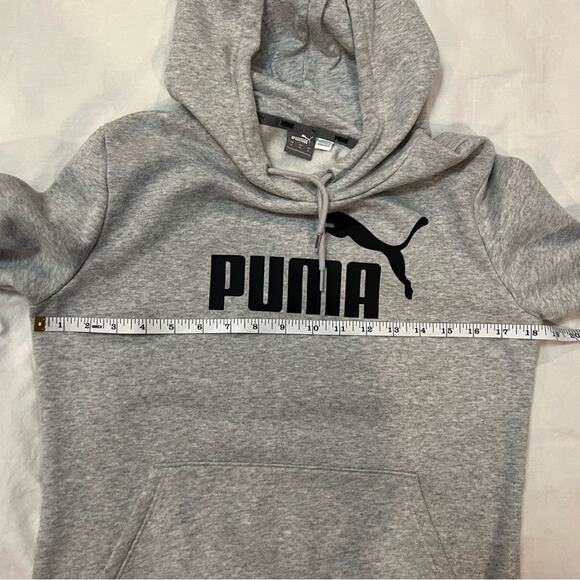 Puma Woman’s Essential Logo Hooded Sweatshirt in Heathered gray sz S - Picture 8 of 12